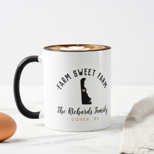Tasse Monogramme Famille de Ferme du Delaware Farm