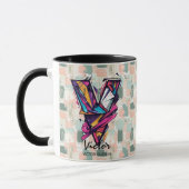 Tasse Monogramme Géométrique Dynamique - V pour Vi (Gauche)