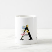 Tasse Monogramme Initial Floral A (Centre)