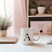 Tasse Monogramme Initial Floral A