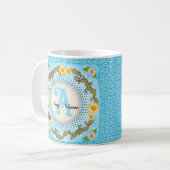 Tasse monogramme Marguerite Jaune (Devant gauche)