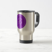 Tasse Monogramme Shamrock Vert/Bordure à points bl (Devant droit)