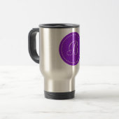 Tasse Monogramme Shamrock Vert/Bordure à points bl (Devant gauche)
