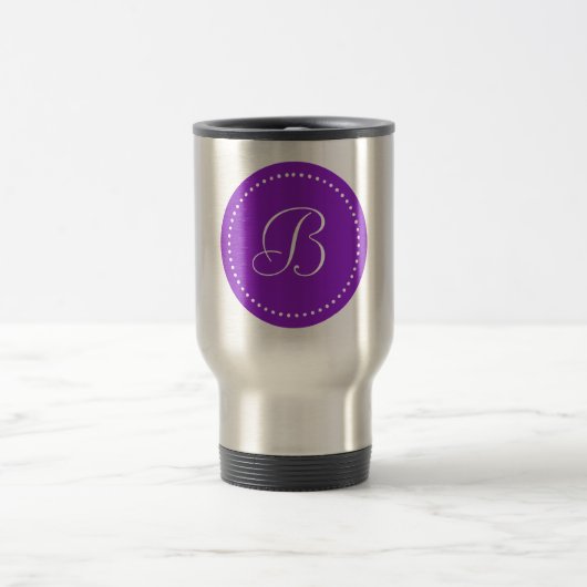 Tasse Monogramme Shamrock Vert/Bordure à points bl (Centre)