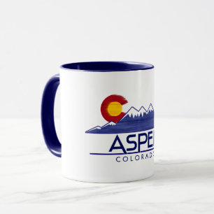 Tasse montagnes bois Aspen Colorado