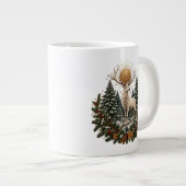 Tasse Moonlit Yule White Stag Solstice d'Hiver (Devant droit)
