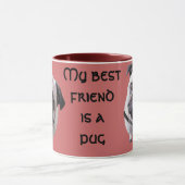 Tasse "Mops" rot Mok (Midden)