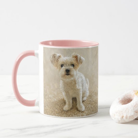 Tasse Morkie Love Combo (Avec donut)