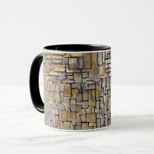 Tasse Morphing Art de Transition Cubiste Mondrian