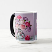 Tasse Morphing aux Œillets Lavande (Devant gauche)