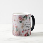 Tasse Morphing Couleur de Fil Floral | Rose Douce (Devant droit)