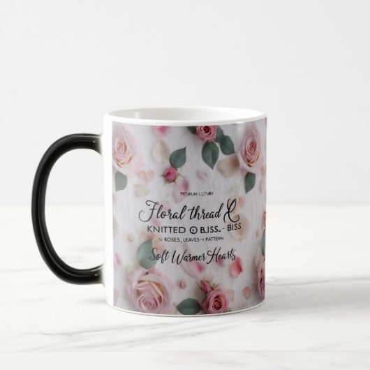 Tasse Morphing Couleur de Fil Floral | Rose Douce (Gauche)