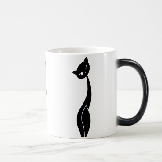 Tasse Morphing de chat noir (Droite)