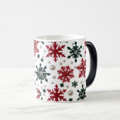 Tasse Morphing de Couleur à Motif de Flocon de Nei (Devant droit)