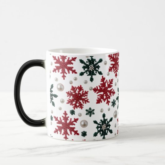 Tasse Morphing de Couleur à Motif de Flocon de Nei (Gauche)