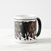 Tasse Morphing de couleur de chevaux (Devant droit)