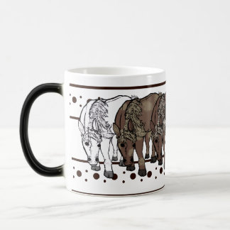 Tasse Morphing de couleur de chevaux