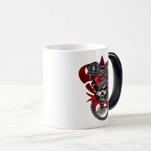 Tasse Morphing de crâne de dragon (Devant droit)