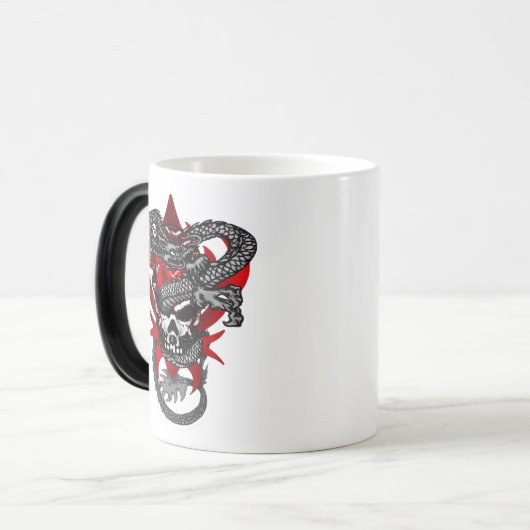 Tasse Morphing de crâne de dragon (Devant gauche)
