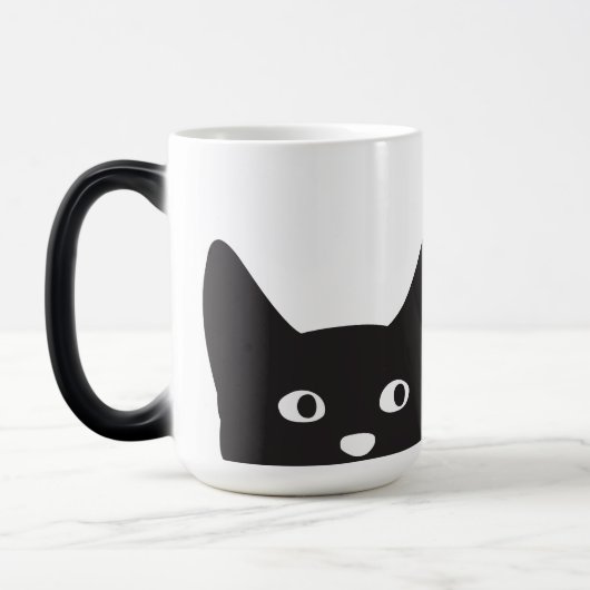 Tasse Morphing de silhouette de chat (Gauche)