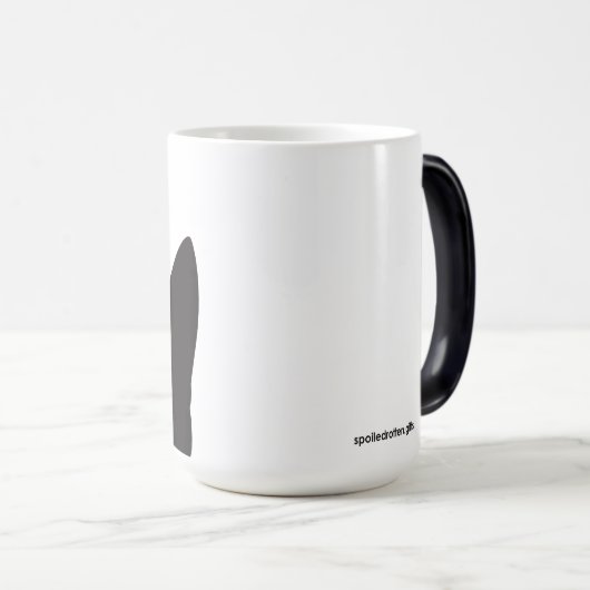 Tasse Morphing de silhouette de chat (Devant droit)