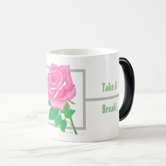 Tasse Morphing Fleur de Rose Rose (Devant droit)