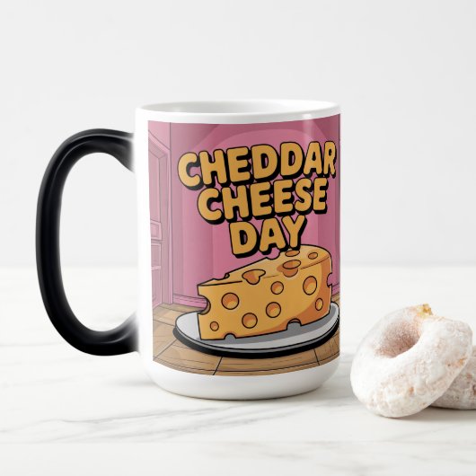 Tasse Morphing Jour du Fromage Cheddar (Avec donut)