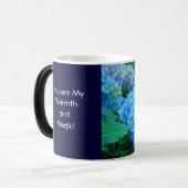 Tasse Morphing Mug Fleurs Hydrangeas Bleues (Devant gauche)