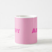 Tasse Morphing Rose Votre Texte (Centre)