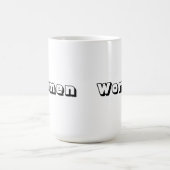 Tasse Morphing – Texte "Femmes" Imprimé (Centre)