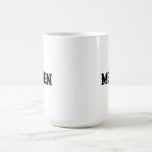 Tasse Morphing Unique – Texte du nom "HOMMES" pour (Centre)