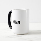 Tasse Morphing Unique – Texte du nom "HOMMES" pour (Devant gauche)