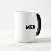 Tasse Morphing Unique – Texte du nom "HOMMES" pour (Devant droit)