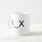 tasse morte d'émoticône de x_x (Devant gauche)