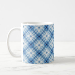 tasse motif en diamant bleu ciel coloré