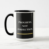 Tasse Motivante Moderne Noir & Blanc  (Gauche)