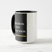 Tasse Motivante Moderne Noir & Blanc  (Devant gauche)