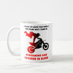 Tasse Motocross Moto Cross Dirt Bike Sang qui crie