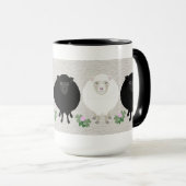 Tasse Mouton Noir et Blanc (Devant droit)