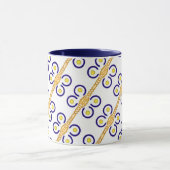 Tasse MUG 11 oz avec superbe design bleu et jaune (Centre)