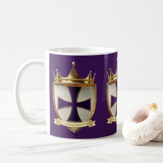 tasse / mug à café avec le dessin du blason de prê (Avec donut)