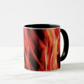 Tasse Mug Art Abstrait Feu et Flamme (Devant droit)