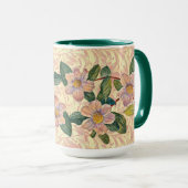 Tasse Mug Art Fleurs Rose Vintage (Devant droit)