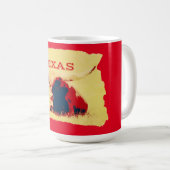 Tasse Mug Art Rétro Texas Grande Vache (Devant droit)