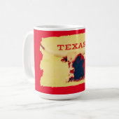Tasse Mug Art Rétro Texas Grande Vache (Devant gauche)
