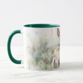 Tasse Mug Cerf Sauvage au Repos dans un Pré d'Art (Gauche)