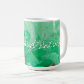 Tasse Mug Feuilles Vertes Sain Et Naturel (Devant droit)