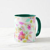 Tasse Mug Fleurs Art Vintage (Devant droit)