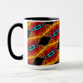 Tasse MUG Jimette Design orange rouge et noir (Gauche)