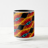 Tasse MUG Jimette Design orange rouge et noir (Centre)